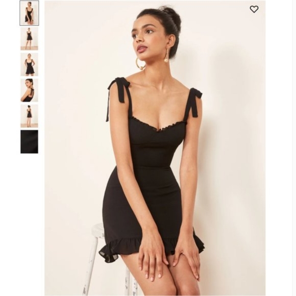 Reformation Christine Mini Dress - Black - Picture 2 of 9